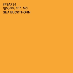 #F9A734 - Sea Buckthorn Color Image